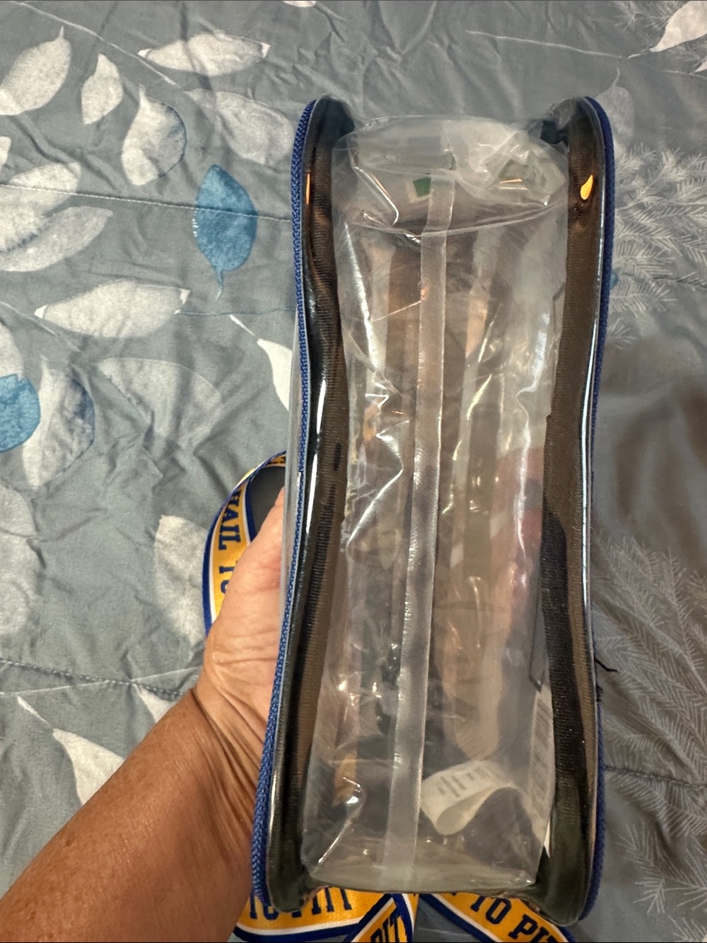 NWTS Pitt Panthers Clear Crossbody Bag in Blue and Yellow π βΎοΈππ - Picture 10 of 11